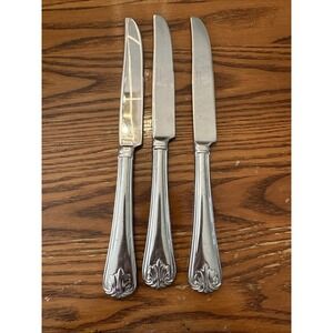 Reed & Barton Greenbrier Dinner Knives Stainless Steel Lot Of 3